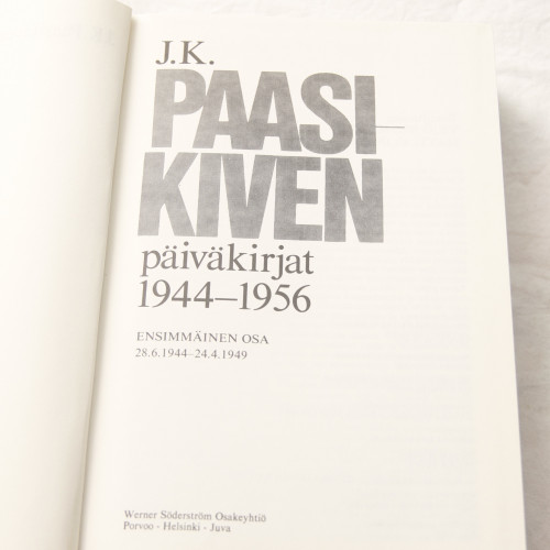 Blomstedt, Yrjö ja Klinge, Matti: J.K.Paasikiven päiväkirjat 1944 – 1956 1.osa